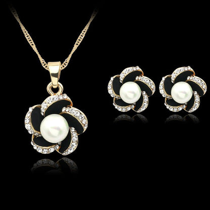 Korean fashion jewelry set diamond diamond necklace chain selling hollow female bride jewelry wholesale clavicle - Krosscanada