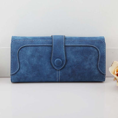Korean version of the wallet ladies long retro matte stitching ladies wallet women's wallet wallet - Krosscanada