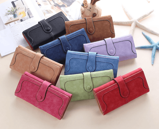 Korean version of the wallet ladies long retro matte stitching ladies wallet women's wallet wallet - Krosscanada