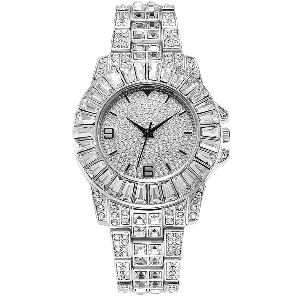 Ladies Hip Hop Chain Full Diamond Watch - Krosscanada