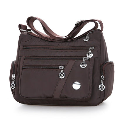 Ladies Multi - layer Square Fashion Women Shoulder Messenger Bag Waterproof Nylon Oxford Crossbody Bag Handbags - Krosscanada