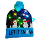 LED Christmas Hat Sweater Knitted Beanie Christmas Light Up Knitted Hat Christmas Gift Adult Kids Xmas 2022 New Year Decorations - Krosscanada