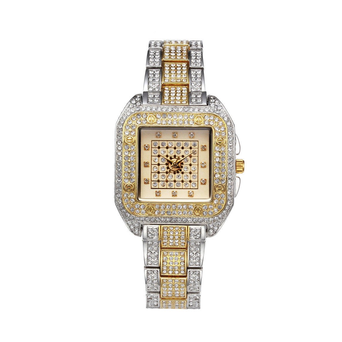 Leisure Square Diamond Luxury Fashion Watch Waterproof Quartz Ladies Watch - Krosscanada