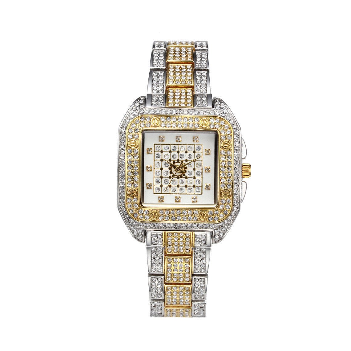 Leisure Square Diamond Luxury Fashion Watch Waterproof Quartz Ladies Watch - Krosscanada