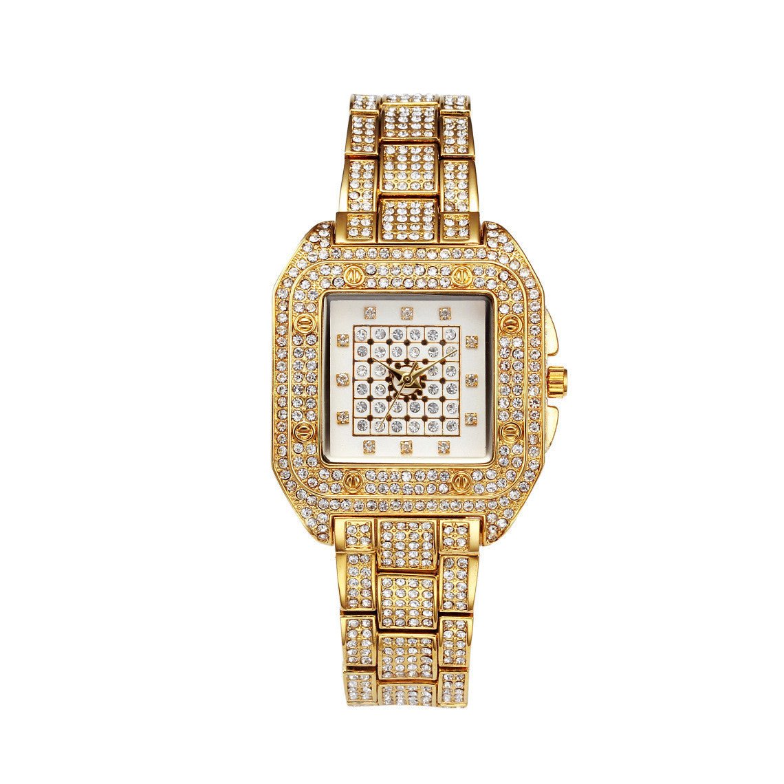 Leisure Square Diamond Luxury Fashion Watch Waterproof Quartz Ladies Watch - Krosscanada