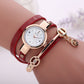 Long - chain thin strap watch quartz watch Three - ring winding bracelet watch - Krosscanada