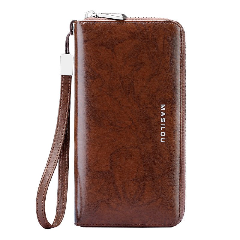 Long Multi - card Large Capacity Leather Men's Wallet - Krosscanada