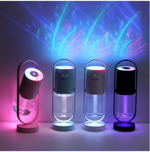 Magic Shadow USB Air Humidifier For Home With Projection Night Lights Ultrasonic Car Mist Maker Mini Office Air Purifier - Krosscanada