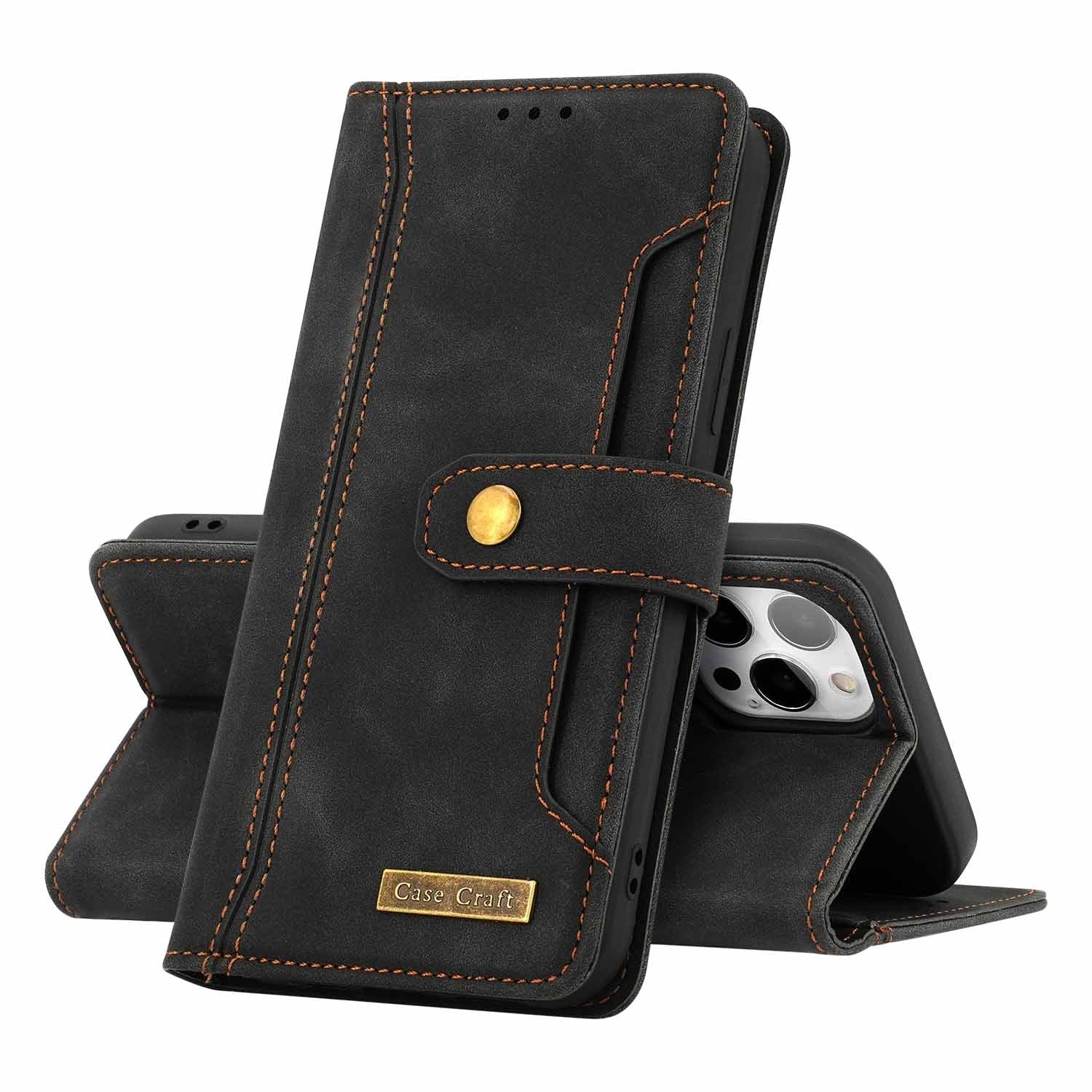 Magnetic Snap Protection Flap Wallet Leather Case - Krosscanada