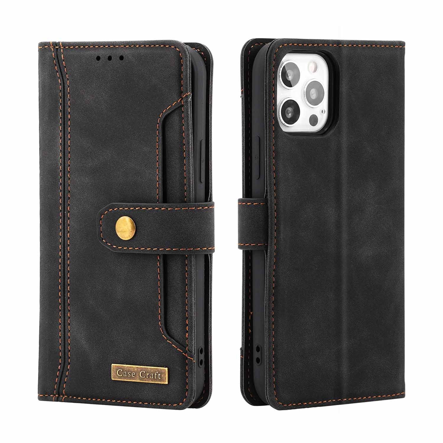 Magnetic Snap Protection Flap Wallet Leather Case - Krosscanada