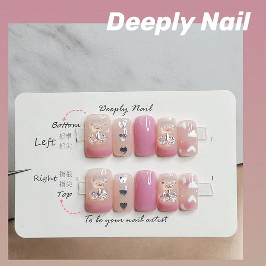 Manicure Wear Nail Custom Fake Nail Phototherapy Handmade Finished Product - Krosscanada