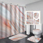 Marble White Shower Curtain Set With Non Slip Rug Bath Mat Carpet Modern Bathroom - Krosscanada