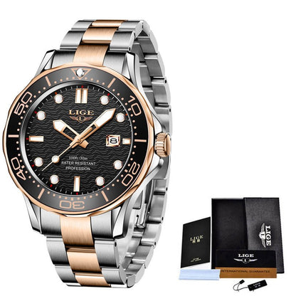 Men's Quartz Watch Luminous Dial Waterproof Watch Business - Krosscanada