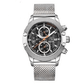 Men's Quartz Watch Sports Calendar Wire Mesh with Men's Quartz Watch - Krosscanada