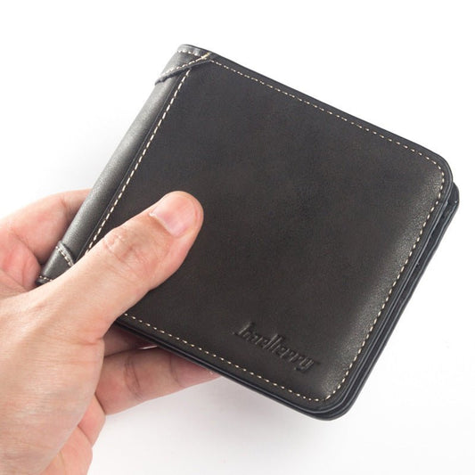 Men'S Wallet Multi - Card Card Holder Horizontal Frosted Leather Retro Foreign Trade Wallet - Krosscanada