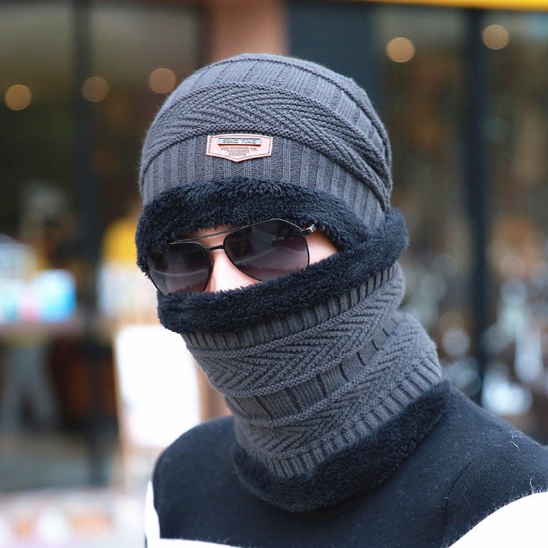 Men's Winter Warm Wool Hat Thickened Knitting - Krosscanada