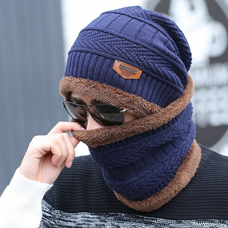 Men's Winter Warm Wool Hat Thickened Knitting - Krosscanada