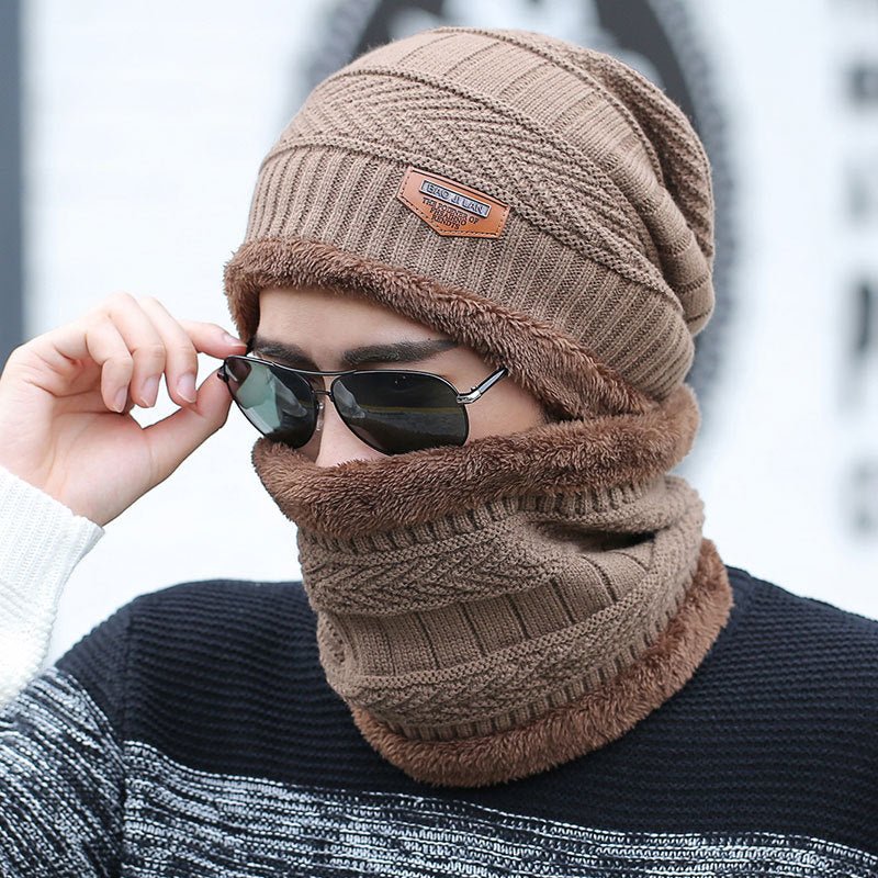 Men's Winter Warm Wool Hat Thickened Knitting - Krosscanada