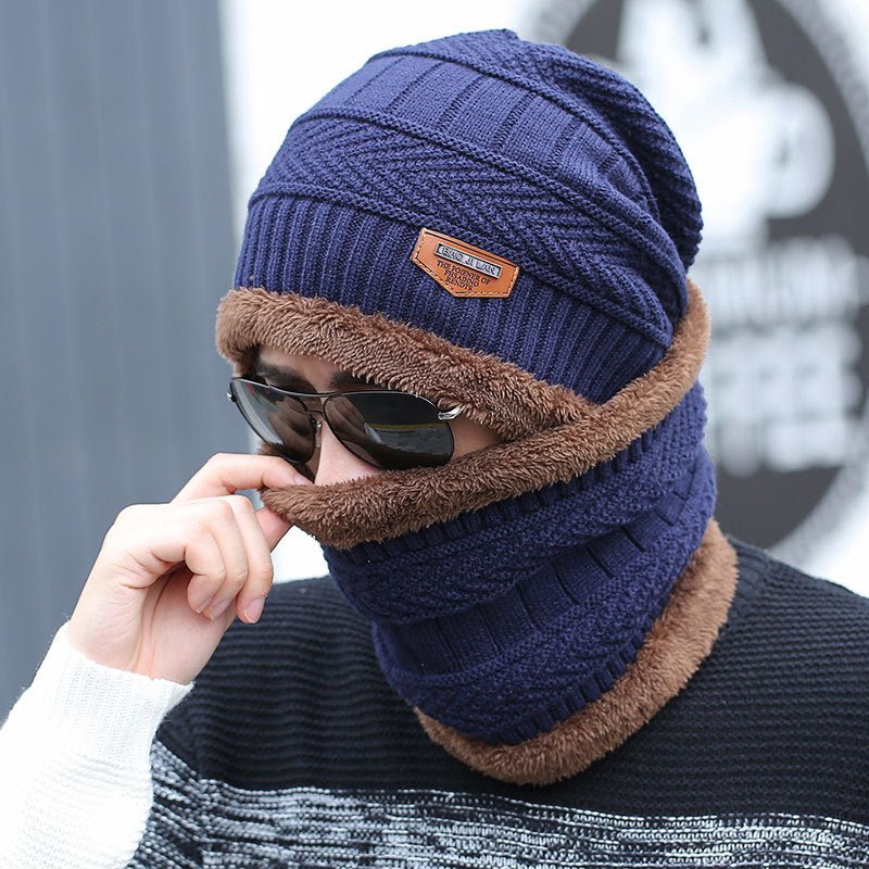 Men's Winter Warm Wool Hat Thickened Knitting - Krosscanada