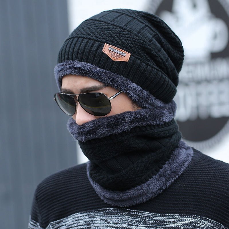 Men's Winter Warm Wool Hat Thickened Knitting - Krosscanada