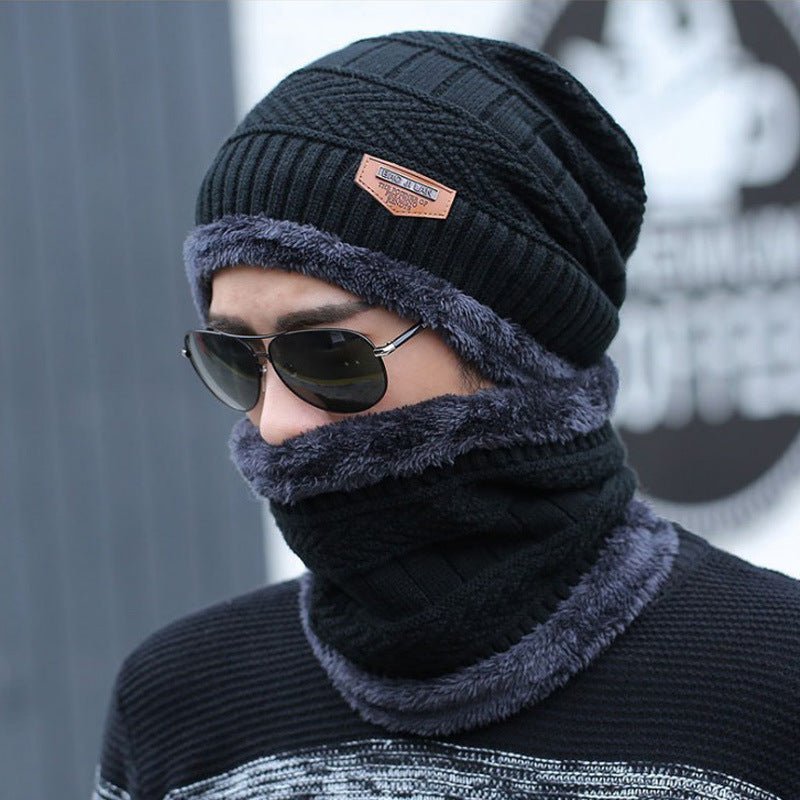 Men's Winter Warm Wool Hat Thickened Knitting - Krosscanada