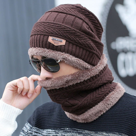 Men's Winter Warm Wool Hat Thickened Knitting - Krosscanada