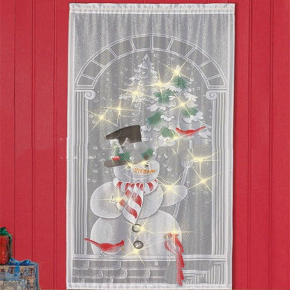 Merry Christmas Santa Claus Snowman Deer Christmas Present Christmas Curtains Vertical Blackout Curtains Living Room Bedroom - Krosscanada
