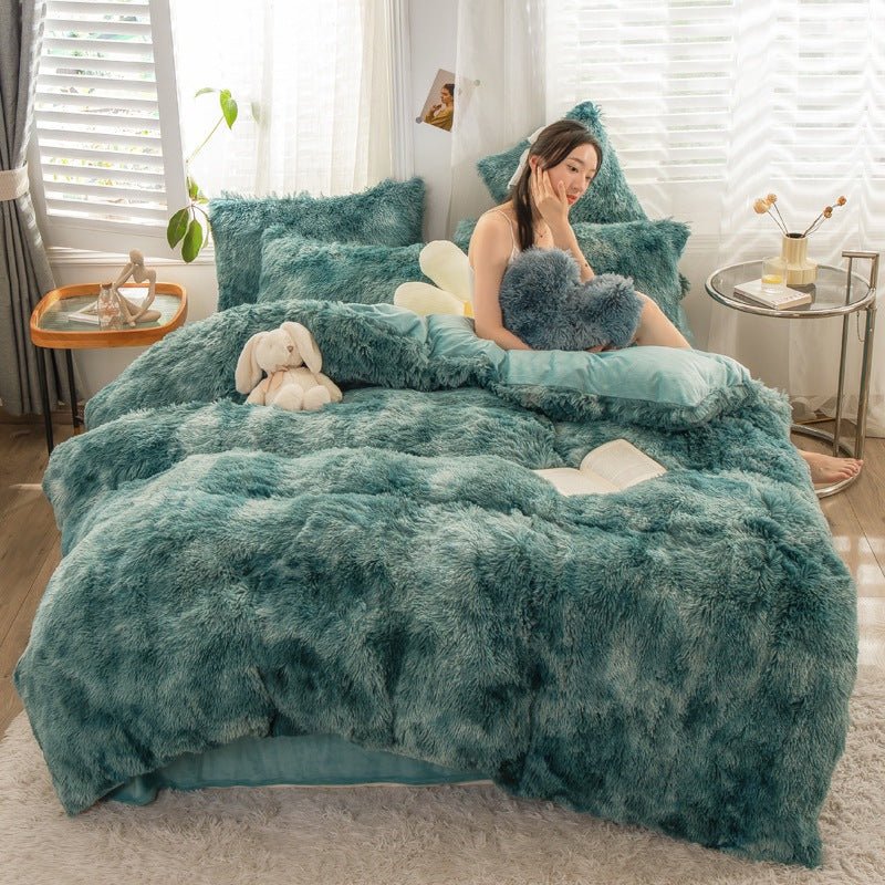 Mink Velvet Four - piece Printing Thickened Warm Bedding - Krosscanada