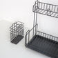 Multi - function kitchen storage rack double - layer tableware dish drain rack - Krosscanada