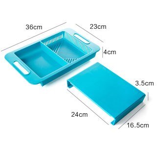 Multifunction Kitchen Chopping Blocks Sinks Drain Basket Cutting Board Vegetable Meat Tools Kitchen Accessories Chopping Board - Krosscanada