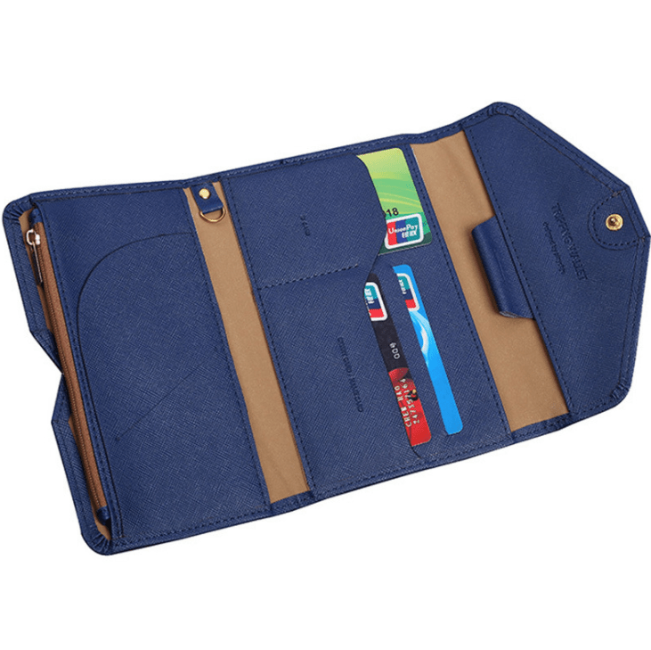 Multifunctional Travel Bag Passport Cover Foldable Credit Card Holder Money Wallet ID Documents Flight Bit License Purse Bag - Krosscanada