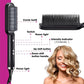 New 2 In 1 Hair Straightener Hot Comb Negative Ion Curling Tong Dual - purpose Electric Hair Brush - Krosscanada