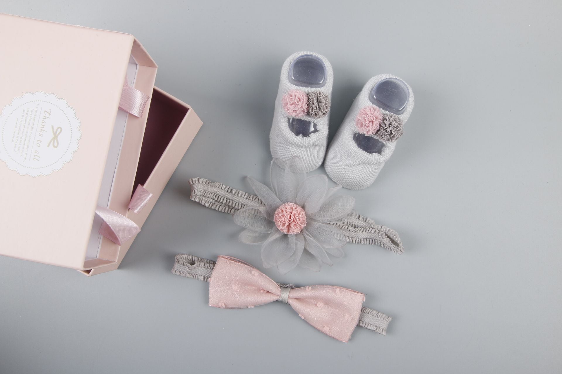 New baby hair accessories socks and shoes set box - Krosscanada