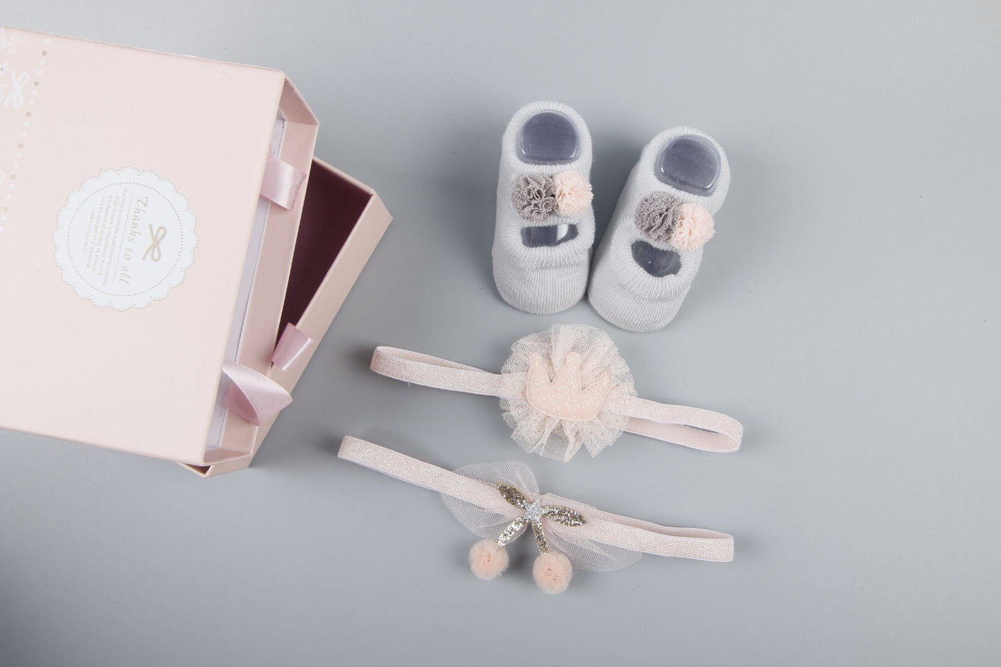 New baby hair accessories socks and shoes set box - Krosscanada