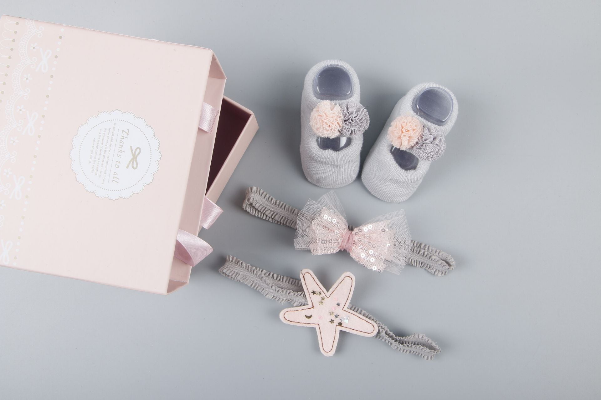 New baby hair accessories socks and shoes set box - Krosscanada