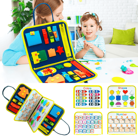 New Busy Book Children's Busy Board Dressing And Buttoning Learning Baby Early Education Preschool Sensory Learning Toy - Krosscanada