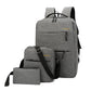 New Casual Men's Backpack Three - piece Outdoor Travel Computer Backpack Female School Bag - Krosscanada