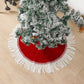 New Christmas Tree Skirt Snowflake Elk Plush Christmas Tree Apron - Krosscanada
