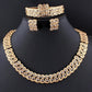 New Fashion Alloy Jewelry Set Necklace And Earrings Four Piece Set - Krosscanada
