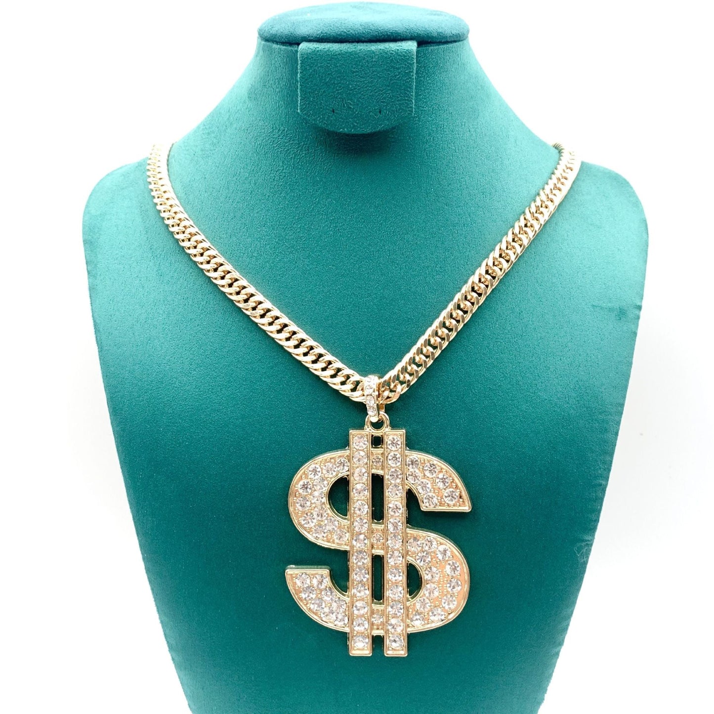 New Hip - hop Nightclub Exaggerated Dollar Symbol Diamond Necklace - Krosscanada