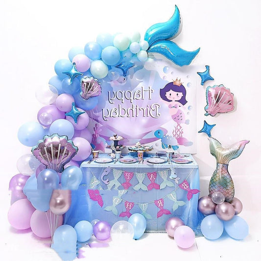 New Mermaid - Themed Birthday Party Latex Balloon Set - Krosscanada