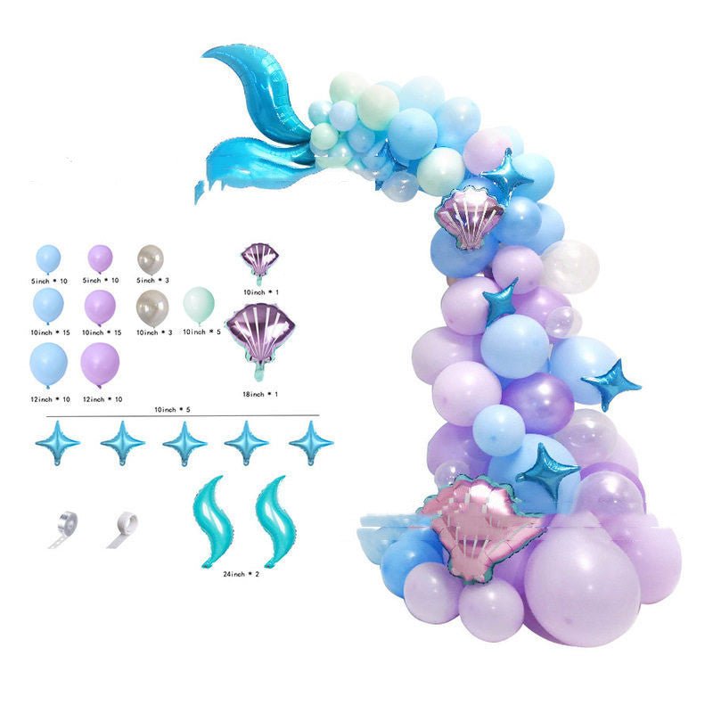 New Mermaid - Themed Birthday Party Latex Balloon Set - Krosscanada