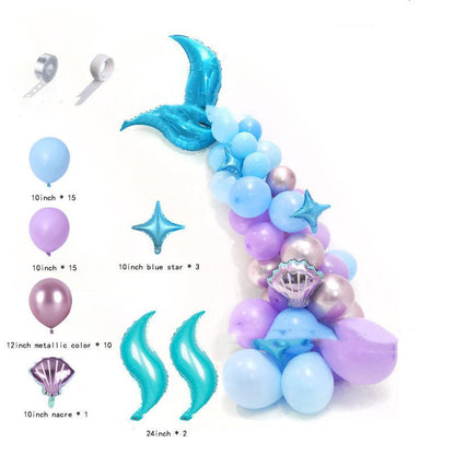 New Mermaid - Themed Birthday Party Latex Balloon Set - Krosscanada