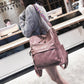 New retro backpack college wind casual bag large capacity soft leather backpack - Krosscanada