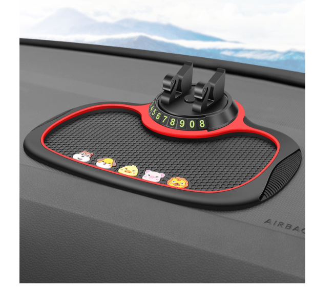 Non - Slip Car Phone Pad For 4 - in - 1 Car Parking Number Card Anti - Slip Mat Auto Phone Holder Sticky Anti Slide Dash Phone Mount - Krosscanada