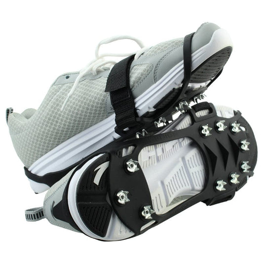 Outdoor Ice Floes Gripper 10 Nails, Snow Crampons Strap Climbing Cleats Spikes Non Slip Boots Silicone Ice Stud Shoes Grip - Krosscanada
