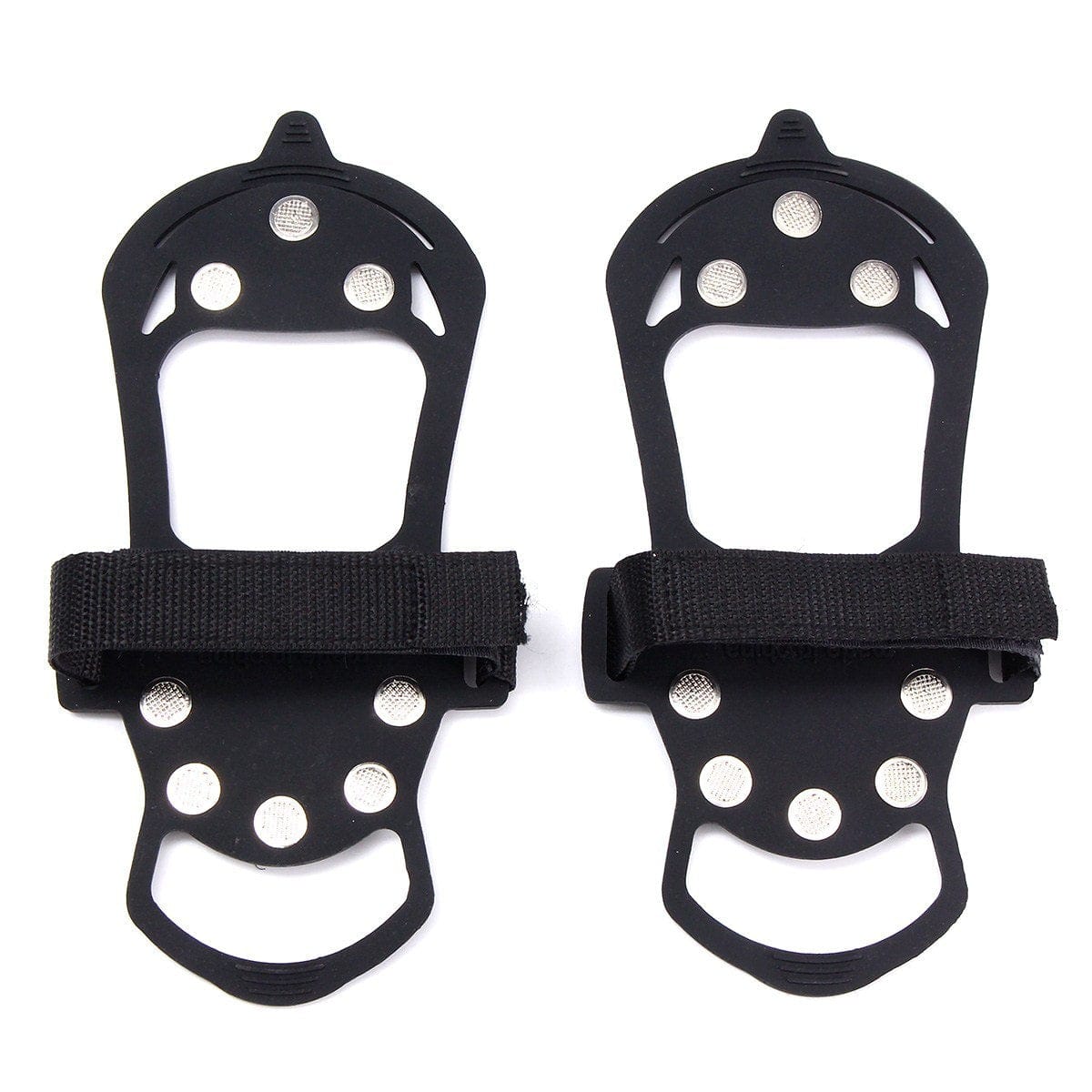 Outdoor Ice Floes Gripper 10 Nails, Snow Crampons Strap Climbing Cleats Spikes Non Slip Boots Silicone Ice Stud Shoes Grip - Krosscanada