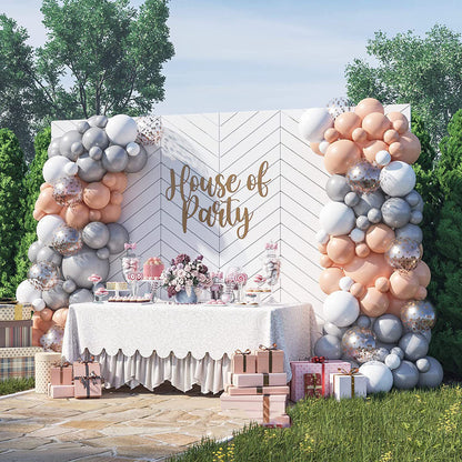 Party Arrangement Grey Latex Balloon Chain Set - Krosscanada