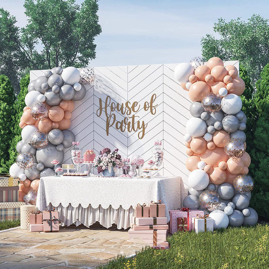 Party Arrangement Grey Latex Balloon Chain Set - Krosscanada