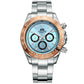 PAULAREIS Automatic Mechanical Multi - Function Strong Luminous Ice Blue Steel Belt Men's Watch - Krosscanada